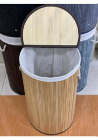 Resim Sever Bambu Çamaşır Sepeti Yuvarlak 33125 Naturel Diğer 