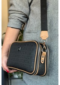 Resim Jps-kadın 5 Bölmeli Ayarlanabilir Uzun Askılı Omuz Çantası 6 Bölmeli 28 X18 Cm 4023-jp - Siyah Taba Siyah - Taba 