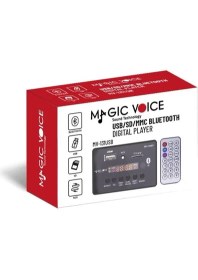Resim Magicvoice MV-14907 Usb-Sd-Aux-Bluetooth Mikrofonlu Kumandalı Ekranlı Oto Teyp Çevirici Dijital Player Board 