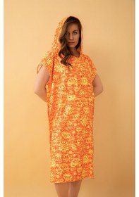 Resim Summer Sun Yetişkin Sörf Panço Kapüşonlu Plaj Havlusu L Beden 