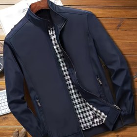 Resim Erkek Hafif Rüzgarlık Ceket - Şık Beyaz Fermuarlı, Kontrollü Dikişli, Standart Yaka ve Çoklu Cep Detaylı, Bahar ve Sonbahar İçin Mükemmel, Günlük Dış Giyim|Minimalist Ceket|Zip Detaylı Ceket 