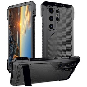 Resim Samsung Galaxy Uyumlu Uyumlu S24 Ultra 5g İçin Metal Kılıf Kalem Tutucu Ağır Hizmet Standı Kickstand Menteşe Koruması İle Darbeye Dayanıklı Ağır Hizmet 