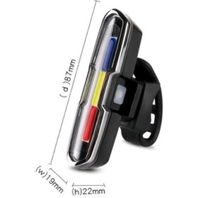 Resim Forte GT Bisiklet USB şarjlı Led Kırmızı Mavi Beyaz Xbyc 6017-3 