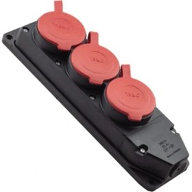 Resim Aydın Kablosuz 3'lü Trifaze Kauçuk Grup Priz (10ADET) 