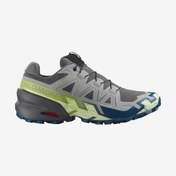 Resim Salomon 478109 Speedcross 6 Castlerock/lime Cream/poseidon Erkek Outdoor Ayakkabı Gri 