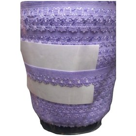 Resim Çamaşır Lastiği Dantelli 1 Cm 1 Metre Açık Mor 