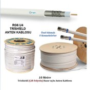 Resim Ören Rg6U4 Trishield Çift Folyo 10 Metre Hazır Anten Kablosu 