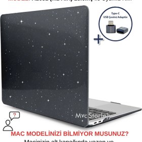 Resim Mcstorey Macbook Air Kılıf 13.6 Inç M2-m3-m4 Simli Kristal Parlak (13.6” AİR) A2681 A3113 A3240 Ile Uyumlu 