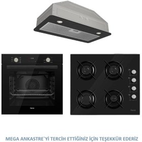Resim Ferre GLİNE SERİSİ GÖMME ASPİRAÖR MEGA ANKASTRE SET(D050+2140+QMS63CS) 