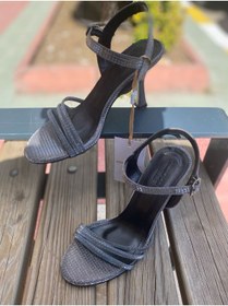 Resim Pierre Cardin ® | PC-54525 Platin Kadın Topuklu Sandalet Ayakkabı 