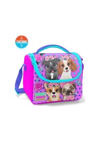 Resim Kids Pembe Köpek Desenli Üç Bölmeli Çekçekli Okul 3'lü Çanta Seti 3set23950 
