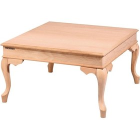 Resim Masifart Vitalis Kare Eko Orta Sehpa Cilasız Ham Ahşap 