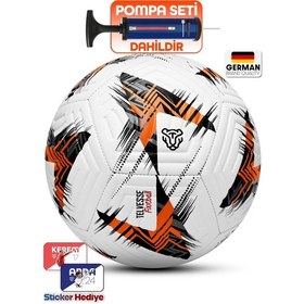 Resim Profesyonel Futbol Topu 2025 Avrupa Pompalı Sert Zemin Halı Saha Futbol Topu No5 Turuncu 525 Turuncu 