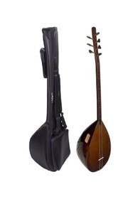 Resim Piarro Uzun Sap Ardıç Ağacı Profesyonel Bağlama Çanta Hediye 