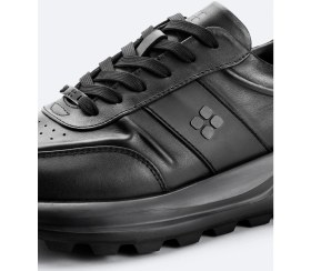 Resim AVVA Erkek Siyah %100 Deri Esnek Taban Hafif Casual Ayakkabı A52Y8018 