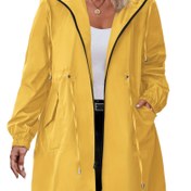 Resim Büyük Beden, Kadınlar İçin Büyük Beden Ceket - Hafif Kapüşonlu, Tam Fermuarlı, Ayarlanabilir Bağcıklı Kapüşon - Yüksek Kaliteli Seyahat Ceketi, Makinede Yıkanabilir, Zarif Tasarım, Fermuarlı Depolama, Şık Dış Giyim, Dayanıklı Yapı, Yaşam Tarzı 