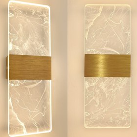 Resim Modern Akrilik Duvar Aplikasyonu, Sıcak LED, Yarı-Flush Montaj, Metal Kaplama, Kurulum Donanımı Dahil, Yatak Odası, Oturma Odası, Otel, Çalışma Odası, Koridor, Endüstriyel Tarz, Kahve Dükkanı, Restoran - Romantik Atmosfer, Oturma Odası Dekoru | Çağdaş Aplikasyon | Akrilik Lamba, Duvar Işıkları Oturma Odası için 