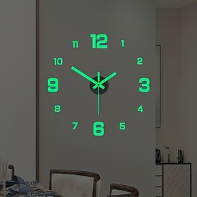 Resim Kuzey Avrupa Tarzı Oturma Odası Duvar Saati, Kendin Yap Sessiz Yapışkan Duvar Saati Dekorasyonu, Basit Kapak Dekorasyon Saati, Sessiz Dijital Duvar Sticker Saat, Akrilik Yaratıcı Saat, Oturma Odası Yatak Odası Duvar Sticker Yaratıcı Saat (pil ayrı olarak satın alınmalıdır) 