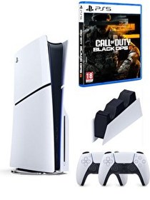 Resim Sony Playstation 5 Slim + 2.Kol Dualsense + PS5 Şarj İstasyonu + PS5 COD Black Ops 6 