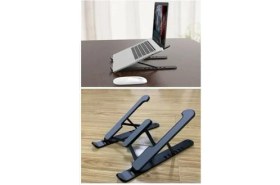 Resim Yükseklik Ayarlı Plastik Laptop Standı, Kolay Kurulum, Taşınabilir, Ergonomik ve Konforlu, Bilgisayar Standı 