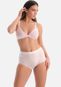 Resim Pembe Dantel Detaylı Boyshort Külot - Pembe / Pembe / S 