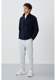 Resim Tommy Life Gri Yüzeyi Dokulu Standart Fit Erkek Eşofman Alt - 82154 