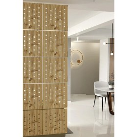 Resim Kayasan Ahşap Kayasan ® Lazer Kesim Sarkıt Paravan, Ahşap Seperatör, Oda Ayırıcı 4'lü Panel Levha Seti 