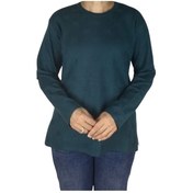 Resim Kadın Mimoza Sade Büyük Beden Anne Bluz Zümrüt 