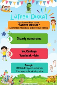 Resim Tosbiş [ Istediğiniz Ismi Yazıyoruz ] Teddy Pembe 0-8 Yaş Çocuk Sırt Çantası, Anaokulu-kreş Sırt Çantası 
