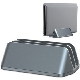 Resim Cbtx Ls-02 Dikey Dizüstü Bilgisayar Sehpası Dizüstü Bilgisayarlar/tabletler İçin Çift Dik Masaüstü Standı Tutucu Şarj Braketi - Gri 