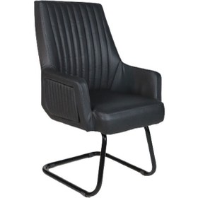 Resim Comfort Deri Misafir Koltuğu Siyah 