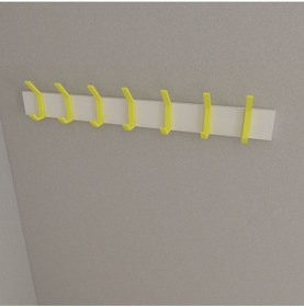 Resim Hepsi3boyutlu Modern Duvar & Kapı Kanca Askılık - 7 Adet Sarı Kanca Askılık - Model No : 1 Sarı 