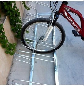 Resim Bisiklet Park Yeri Altılı Galvaniz 40x210 Cm, Bisiklet Park Demiri-566 Çok Renkli 