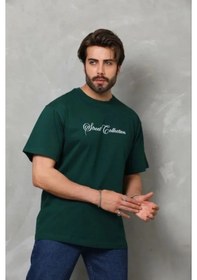 Resim Vexor Erkek Baskılı T-shirt Kısa Kol Bisiklet Yaka Regular Fit Rahat Kalıp Günlük Tişört - Çağla Yeş Çağla Yeşili 