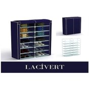 Resim Senmasy Çok Amaçlı 2 Bölmeli Bez Dolap, Bez Ayakkabılık -lacivert Lacivert 