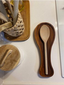 Resim Ahşap Kaşıklık, Kaşık Altlığı 28 Cm Ahşap 