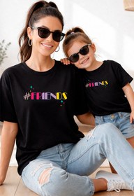 Resim genosha Anne Kız 100% Pamuk T-shirt Mama Mini Mother Daughter TEKLİ FİYAT 