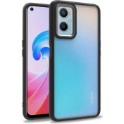 Resim Oppo A36 Flora Sert Silikon Arkası Cam Şeffaf Siyah Kılıf Gpack