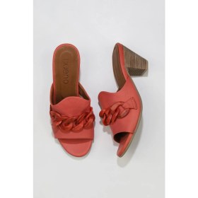 Resim Bueno Shoes Mercan Deri Kadın Topuklu Terlik 