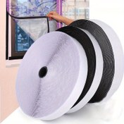 Resim 2 Rulo/Paket Güçlü Çift Taraflı Kendinden Yapışkanlı Şeritler - Pencereler, Ev, Ofis, Araba ve El İşleri için Ağır Hizmet Tipi Naylon Yapıştırıcı Rulolar (Beyaz/Siyah) 