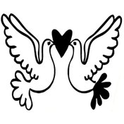 Resim Öpüşen Kuşlar Sticker Tip 1 Sticker 10 X 8 Cm 