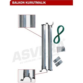 Resim Asvera Tırnaklı Balkon Çamaşırlık Gri 
