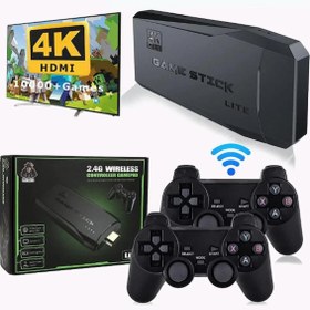 Resim 2.4G Kablosuz Denetleyici HD 4k HD Video 2 Kollu Oyun Konsolu Oyun Seti 