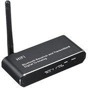 Resim Tignapoo D09 BT Alıcı Verici DAC Dijital Optik Fiber Koaksi - Analog Ses Dönüştürücü BT5.0 Çip HiFi Ses Kalitesi Siyah 