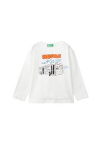 Resim United Colors Of Benetton Unisex Çocuk Sweatshirt Ben.3ı1xg10fl BEYAZ 