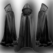 Resim 1 Adet, 180.01cm/159.99cm/150.11cm Kapüşonlu Cadılar Bayramı Pelerini, Yetişkinler için Kostüm Partisi Grim Reaper Şeytan Cadı Uzun Kapşonlu Pelerin, Sahne Performans Aksesuarları, Etkinlik Cosplay Malzemeleri, Parti Dekorasyonu, Halloween Süslemeleri 