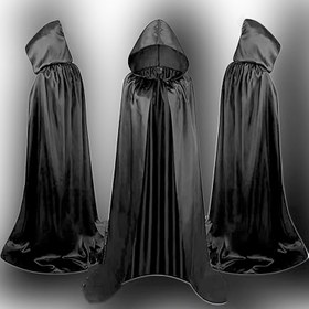 Resim 1 Adet, 180.01cm/159.99cm/150.11cm Kapüşonlu Cadılar Bayramı Pelerini, Yetişkinler için Kostüm Partisi Grim Reaper Şeytan Cadı Uzun Kapşonlu Pelerin, Sahne Performans Aksesuarları, Etkinlik Cosplay Malzemeleri, Parti Dekorasyonu, Halloween Süslemeleri 