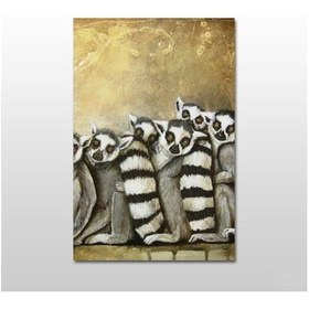 Resim Rakun Kanvas Tablo 160x80 