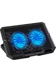 Resim Gaman HDX4253 Telefon Tutuculu 2 Fanlı Notebook Soğutucu 7 Kademe Yükseklik Ayarlı 2 USB Laptop Soğutucu 