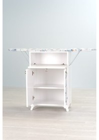 Resim Mistik Home Rose Katlanır Dolaplı Ütü Masası Beyaz Gövde, Mavi Çiçek Desenli Beyaz/mavi 